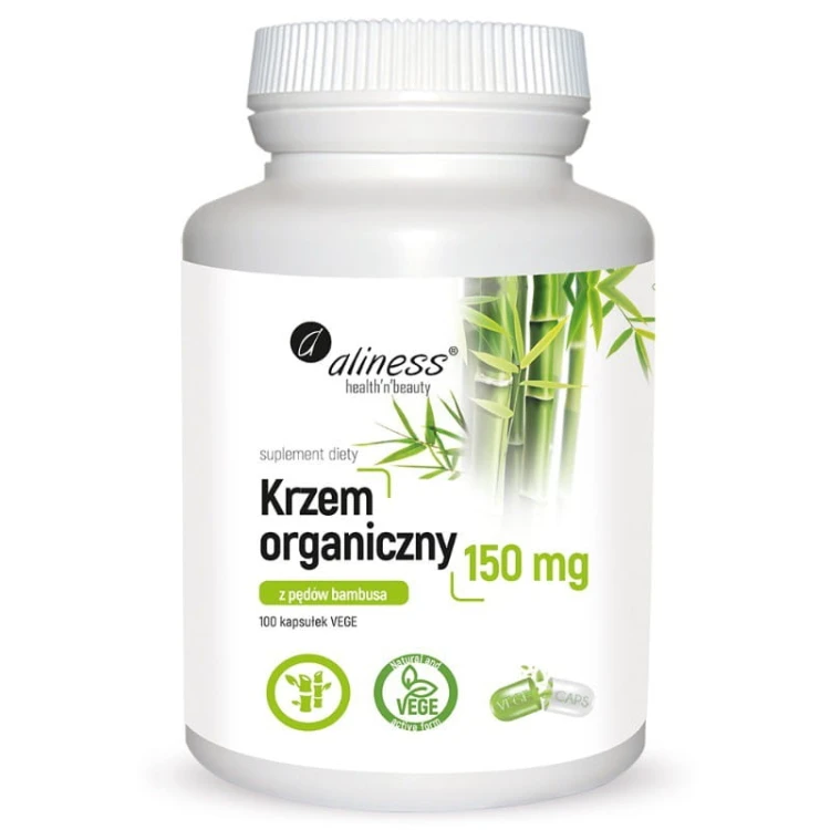 Krzem organiczny z pędów bambusa 150mg 100 kaps.