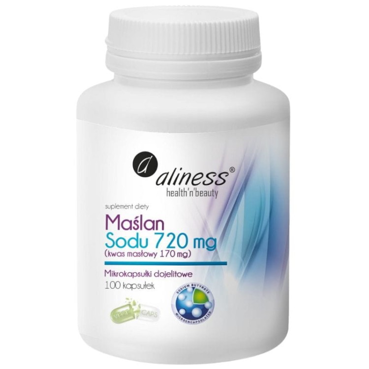 Maślan Sodu (kwas masłowy 170mg) 720mg 100 kaps.