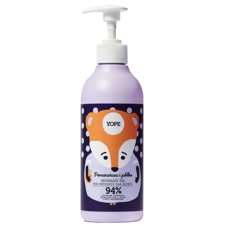 Naturalny żel pod prysznic dla dzieci Pomarańcza i Jabłko 400ml
