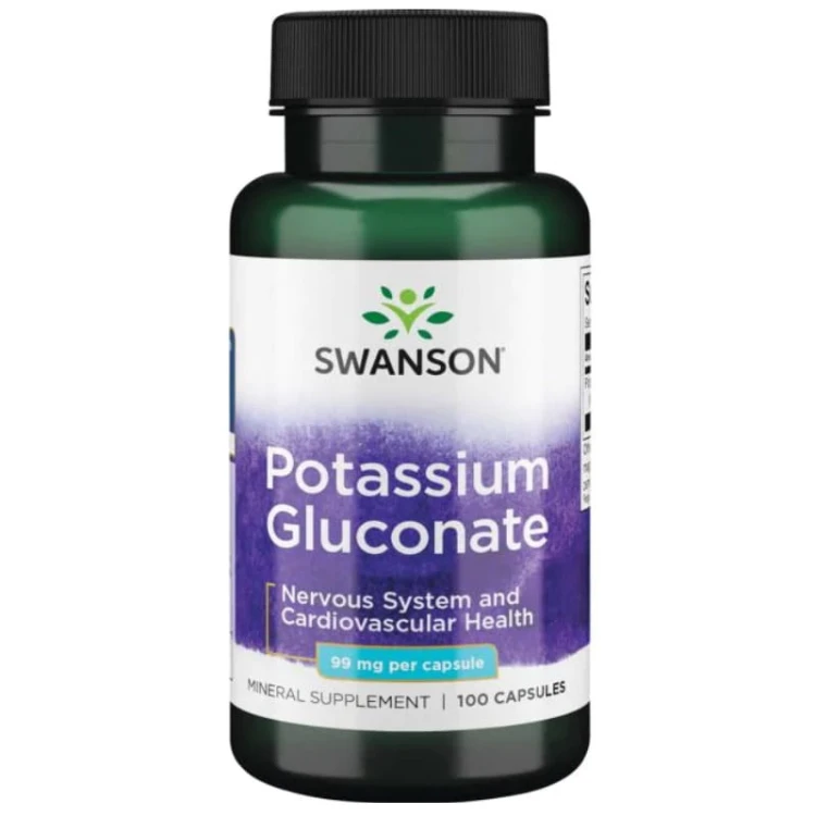 Potassium Gluconate (Potas z glukonianu potasu) 99mg 100 kaps.