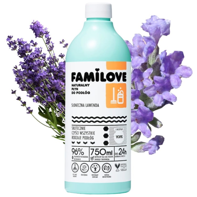 Naturalny płyn do mycia podłóg Sloneczna Lawenda Familove 750ml