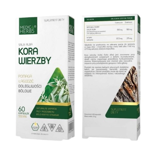 Kora Wierzby 550mg 60 kaps.