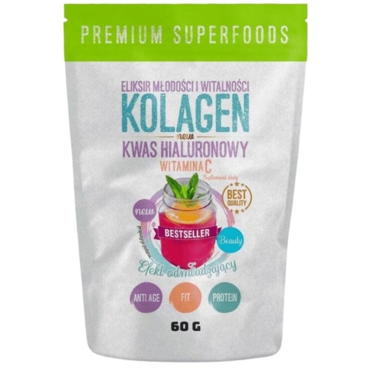 Kolagen + Witamina C +  Kwas hialuronowy 60g