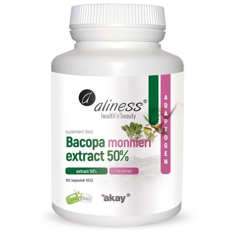 Bacopa Monnieri Extract 50% 500mg 100 kaps.