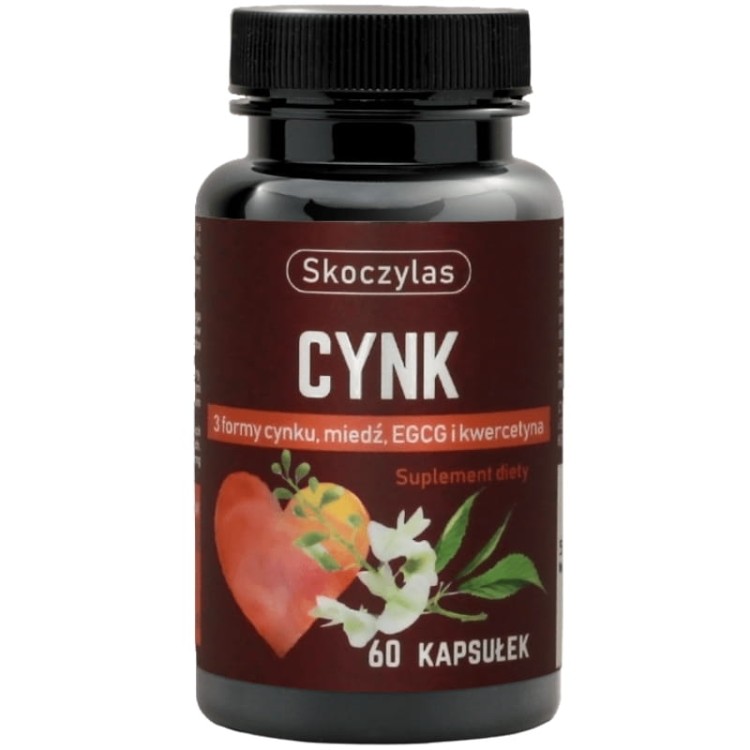 Skoczylas Cynk 3 formy - Miedź, EGCG i kwercetyna 60 kaps.