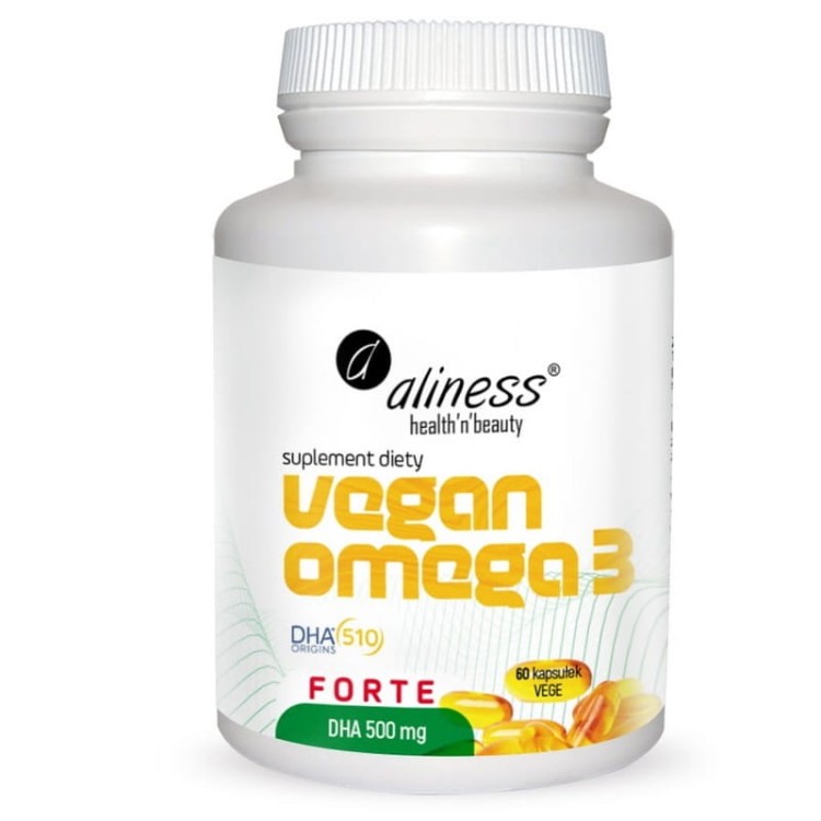 Vegan Omega 3 FORTE DHA 500mg 60 kaps.