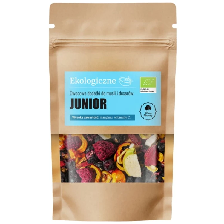 Owocowe dodatki do musli i deserów Junior (mieszanka owoców liofilizowanych) EKO 20g