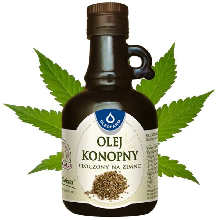 Olej konopny tłoczony na zimno 250ml