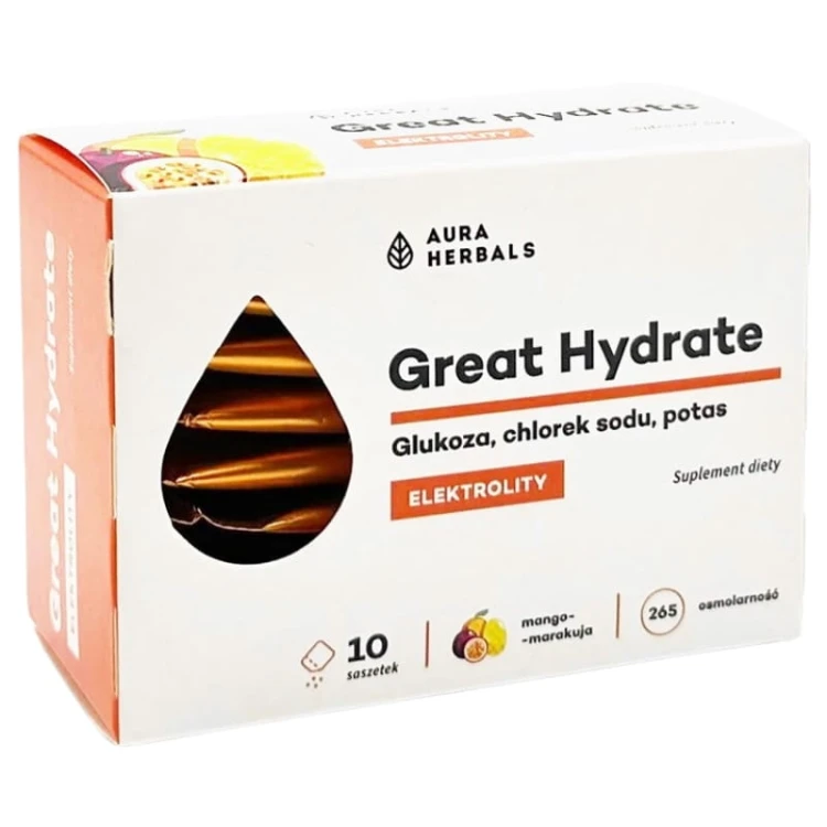 Great Hydrate Elektrolity smak mango-marakuja 10 saszetek x 3,5g