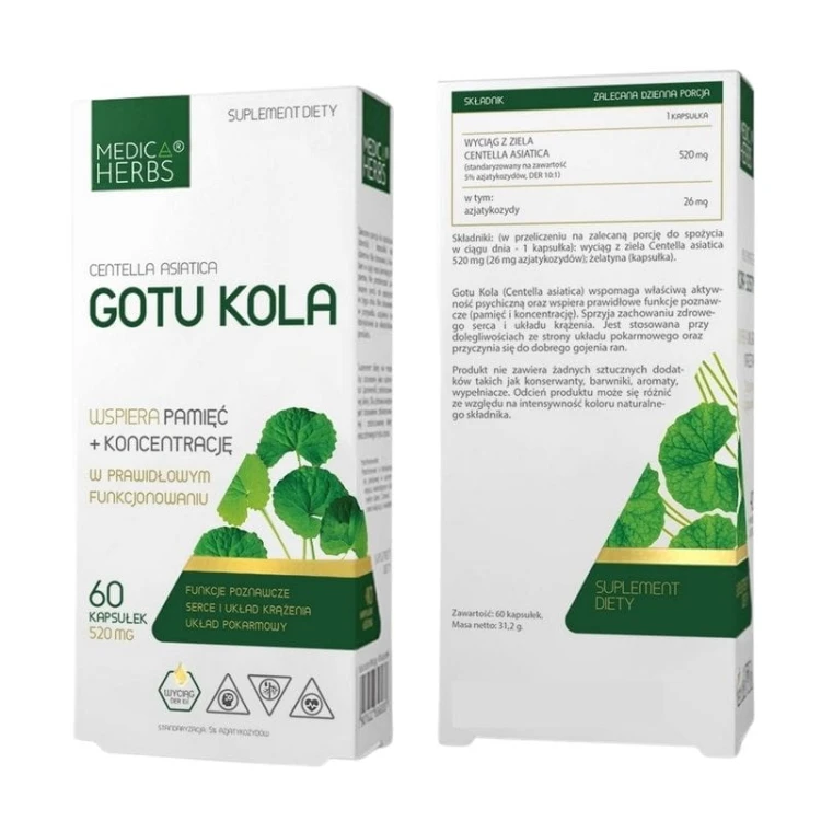 Gotu Kola 520mg 60kaps.