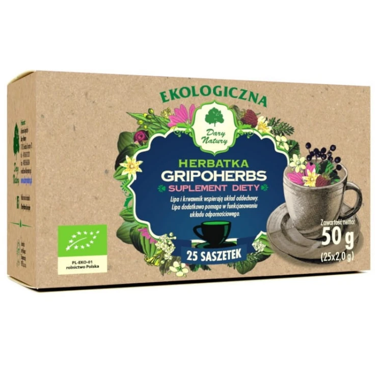 Herbatka Gripoherbs EKO 25x2g