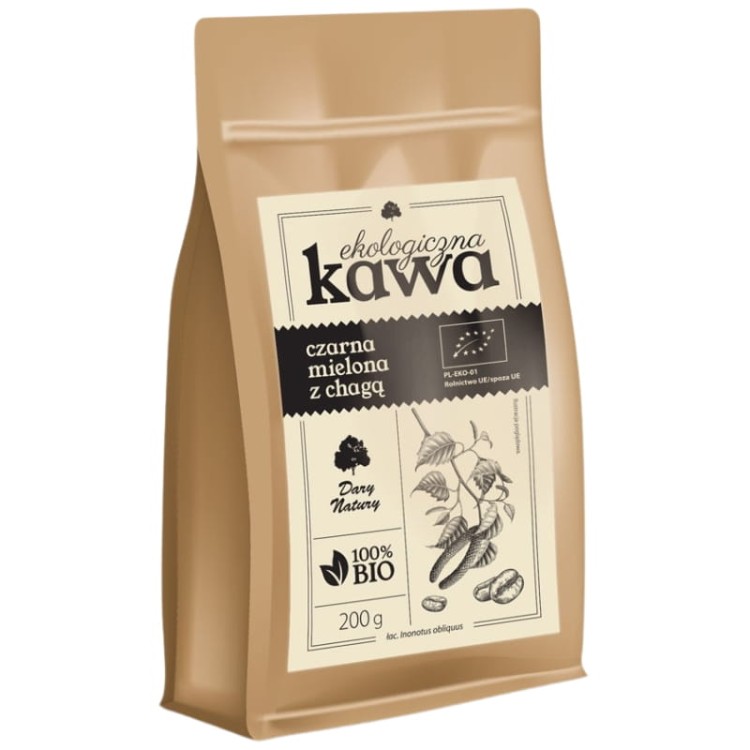 Kawa Czarna Mielona z Chagą EKO (Inonotus onliquus) 200g