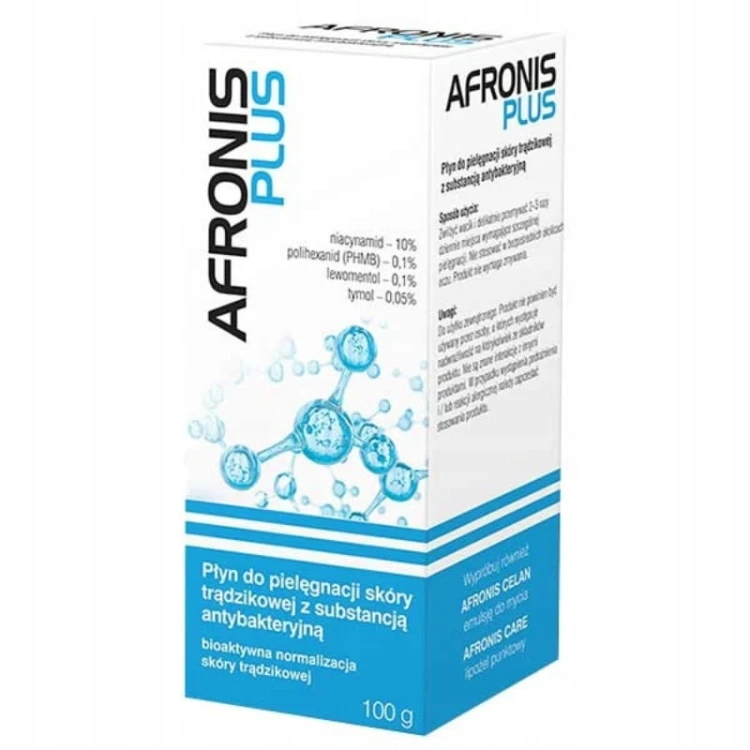 Afronis Plus Płyn do pielęgnacji skóry trądzikowej z substancją antybakteryjną 100ml