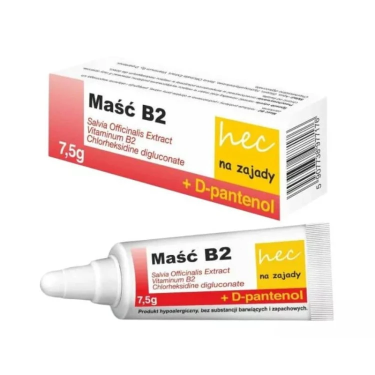 Hec Maść B2 na zajady + D-pantenol 7,5g