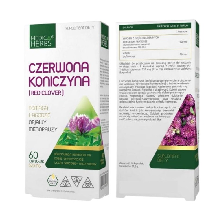 Czerwona koniczyna (Red Clover) 520mg 60 kaps.