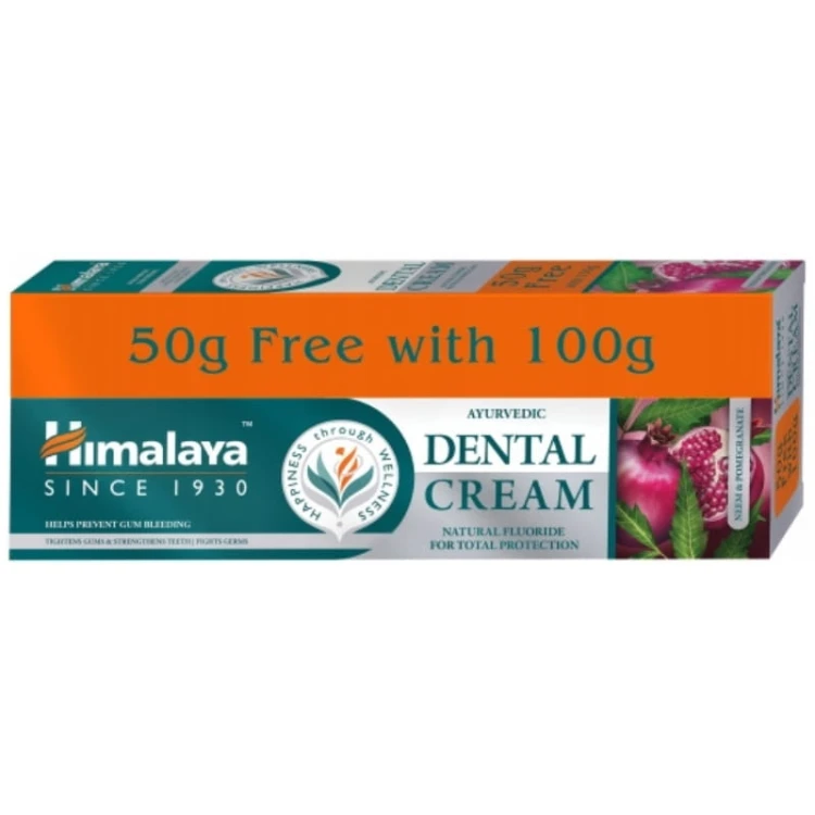 Pasta do zębów Himalaya Dental Cream z naturalnym fluorem GRANAT 100g + 50g gratis