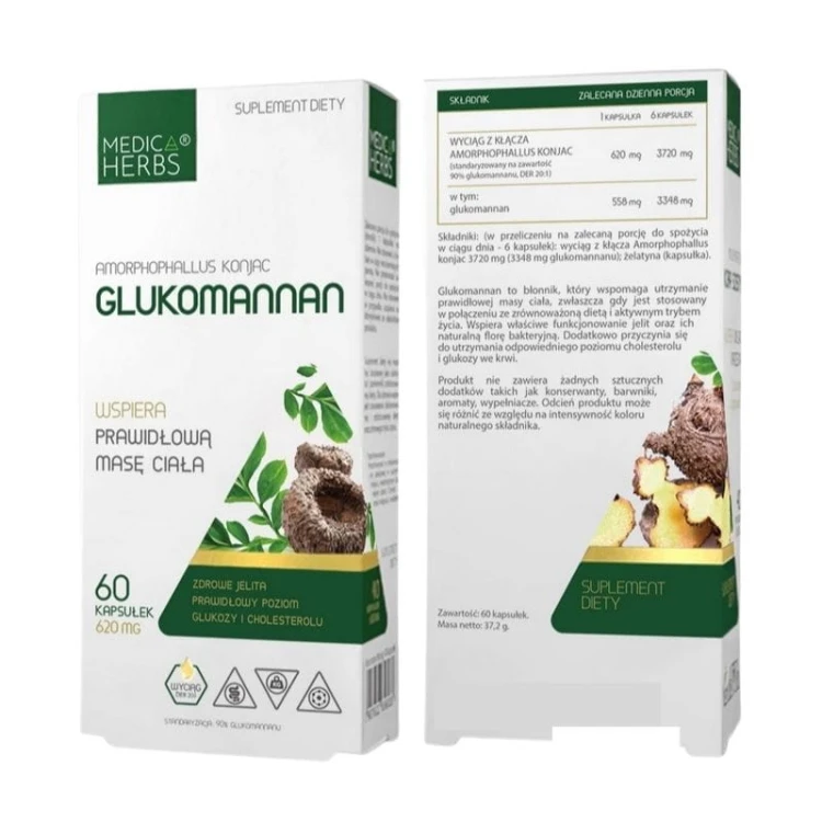 Glukomannan 620mg 60 kaps.