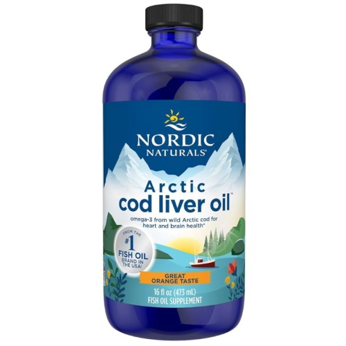 Nordic Naturals Arctic Cod Liver Oil - Tran 1060mg smak pomarańczowy 473ml