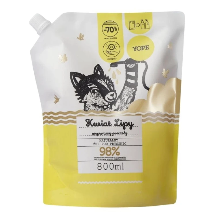 Naturalny żel pod prysznic Kwiat Lipy Refill 800ml