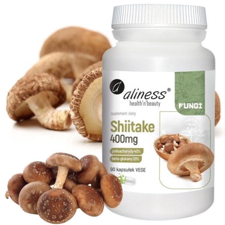 Shiitake ekstrakt (Twardnik japoński) 40/20 400mg 90 kaps.