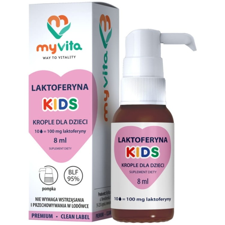 Laktoferyna KIDS krople dla dzieci z pompką BLF95% 8ml