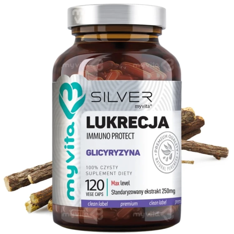 Silver Pure 100% Lukrecja (glicyryzyna) 120 kaps.