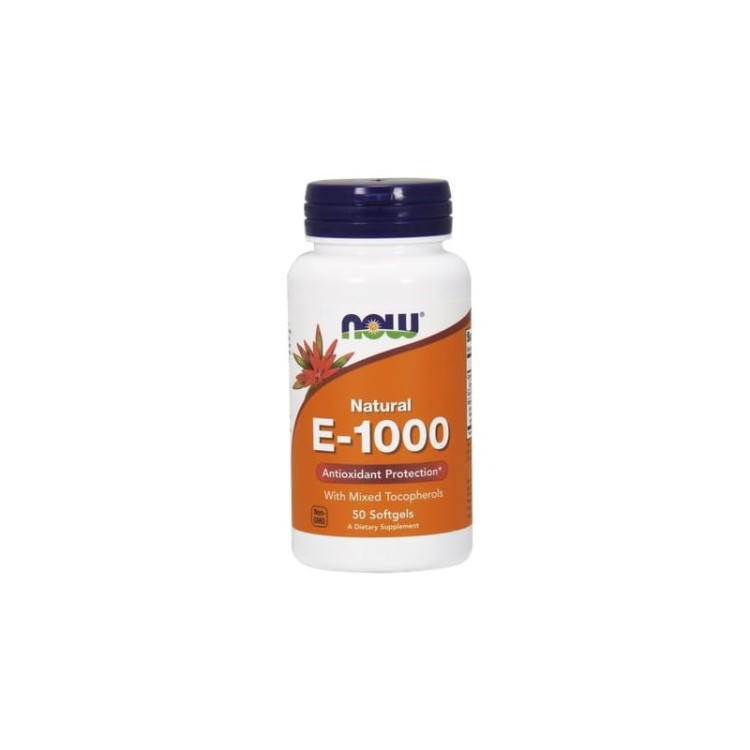 Witamina E-1000 Naturalna (Mix Tokoferoli) 50 kaps.