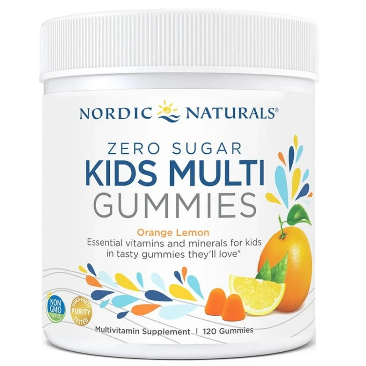 Nordic Naturals Kids Multiwitamina dla dzieci Orange Lemon bez cukru 120 żelek