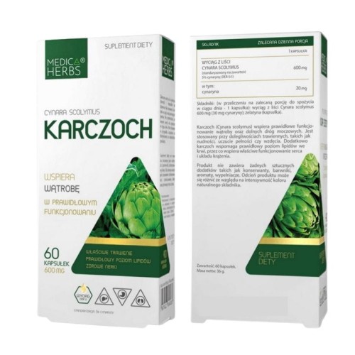 Karczoch 600mg 60 kaps.
