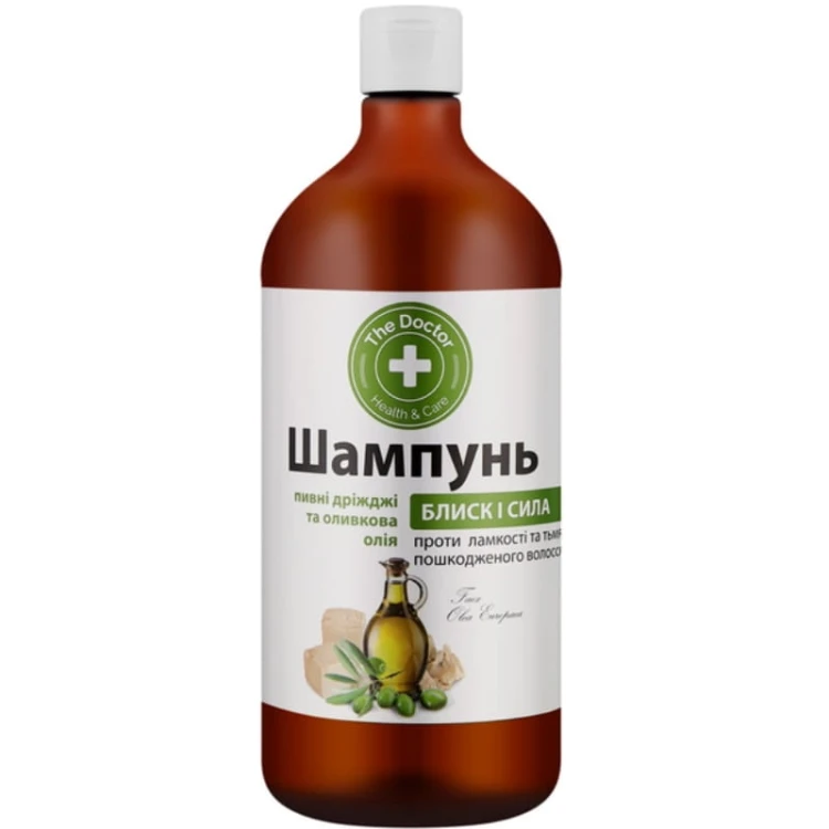 The Doctor Szampon do włosów Drożdże piwne i oliwa z oliwek Blask i siła 1000ml