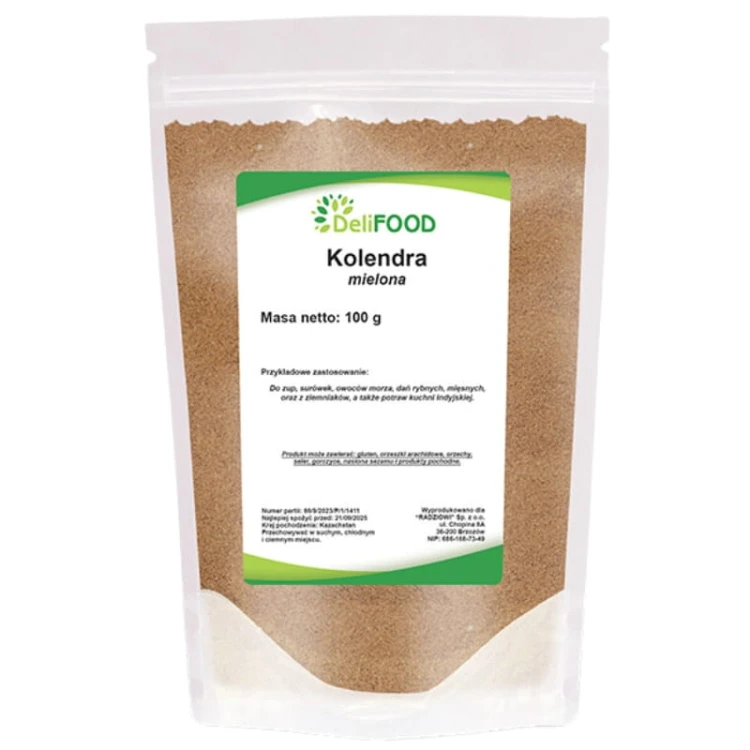 Kolendra mielona (DeliFood) 100g