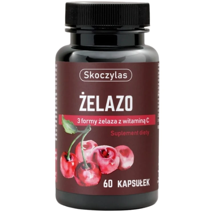 Skoczylas Żelazo 3 Formy z witaminą C 60 kaps.