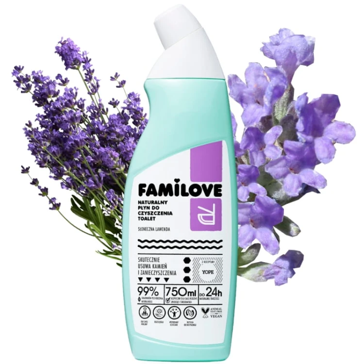 Naturalny płyn do czyszczenia toalet Słoneczna Lawenda Familove 750ml