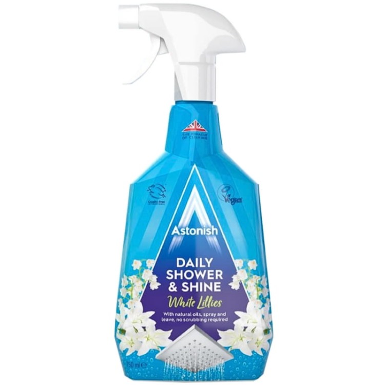 Astonish Płyn do Kabin prysznicowych usuwa pleśń Białe Lilie 750ml UK