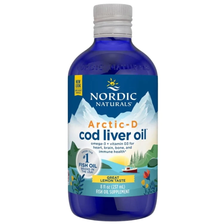 Nordic Naturals Arctic Cod Liver Oil - Tran 1060mg smak cytrynowy 237ml