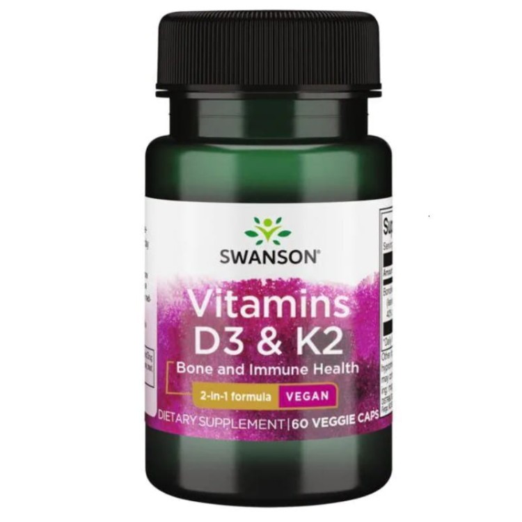 Witamina D-3 2000IU &amp; K2 75µg 60 kaps. wegetariańskich