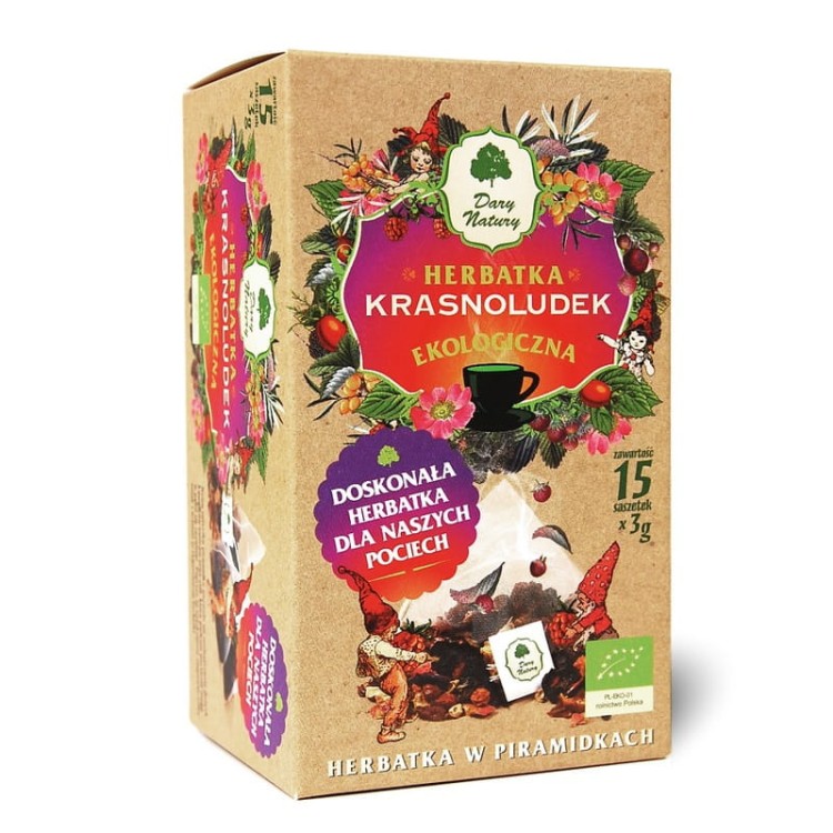 Herbatka dla dzieci Krasnoludek w piramidkach EKO 15x3g