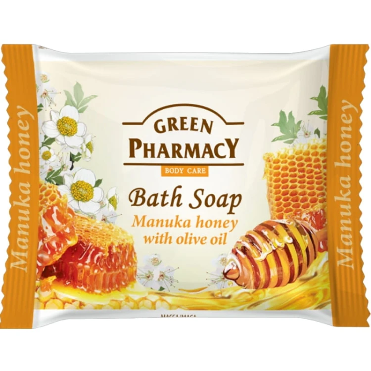 Green Pharmacy Mydło toaletowe w kostce Miód manuka i oliwa z oliwek 100g