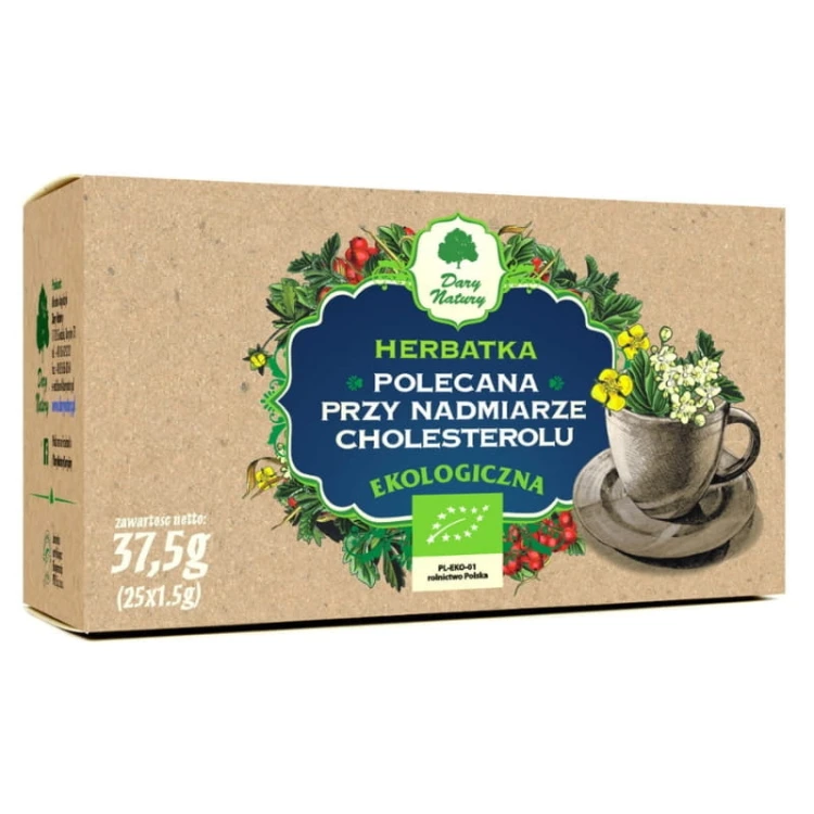 Herbatka Polecana przy nadmiarze cholesterolu EKO 25x1,5g