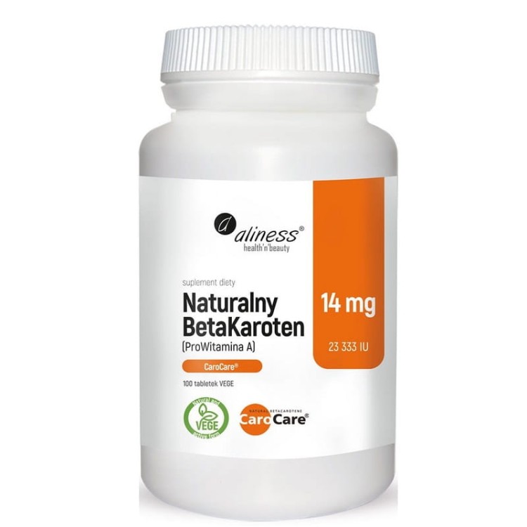 Beta Karoten 14mg (ProWitamina A 23333IU) 100 tabl.