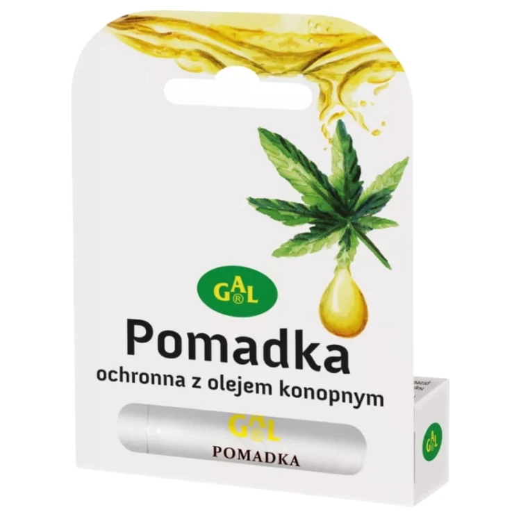 Pomadka ochronna z olejem konopnym naturalnie odżywia i nadaje połysk 4,3g