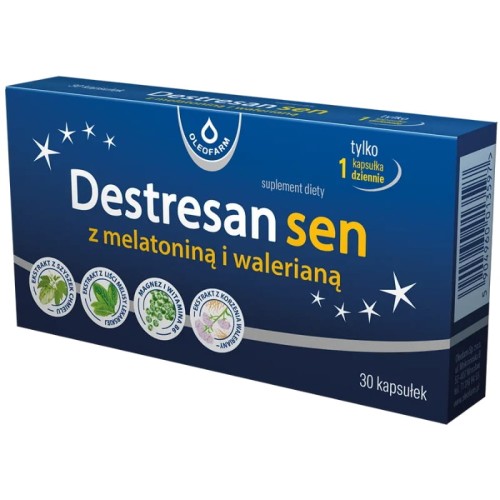 Destresan sen z melatoniną i walerianą 30 kaps.
