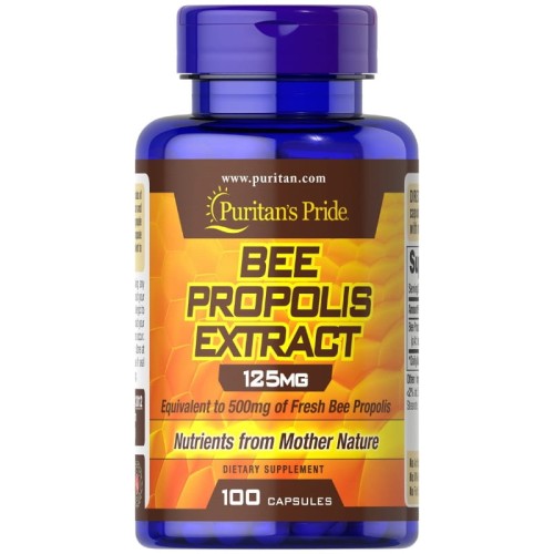Puritan's Pride Bee Propolis Extract (Propolis pszczeli) 125mg 100 kaps.
