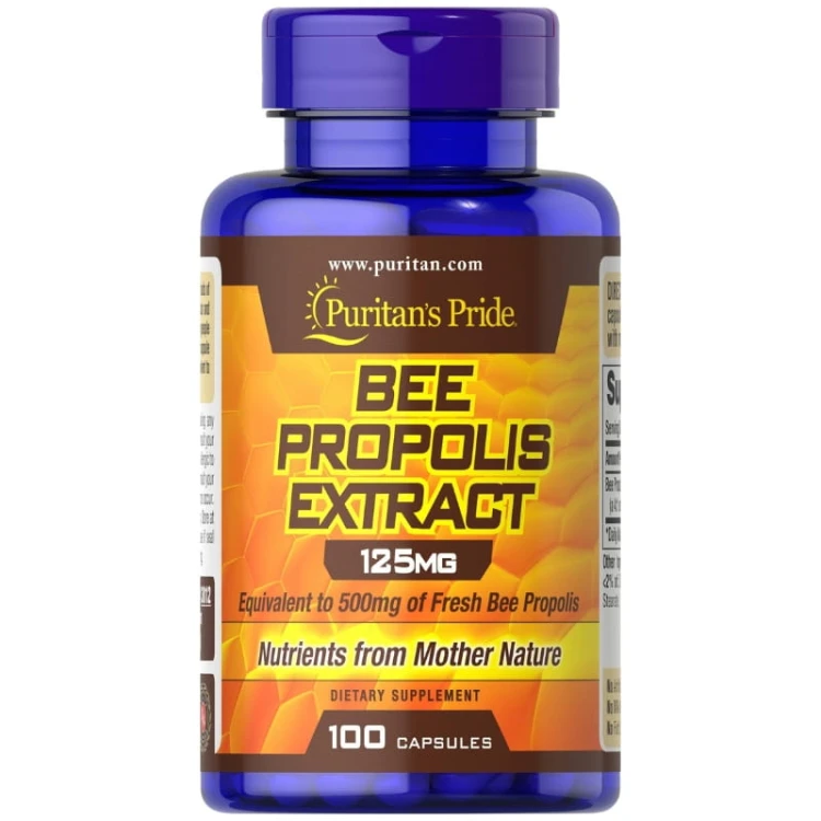Puritan's Pride Bee Propolis Extract (Propolis pszczeli) 125mg 100 kaps.