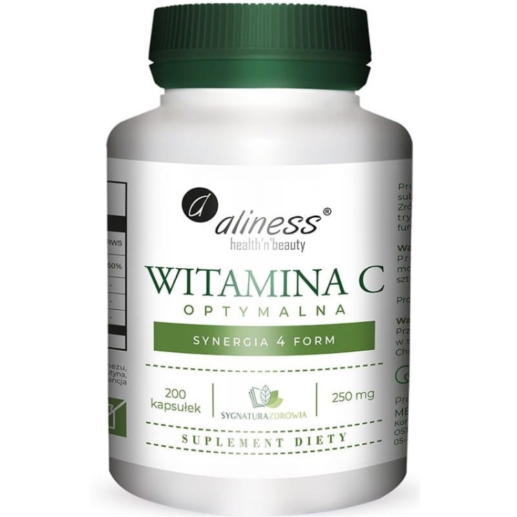 Witamina C Optymalna Synergia 4 form 250 mg 200 kaps.
