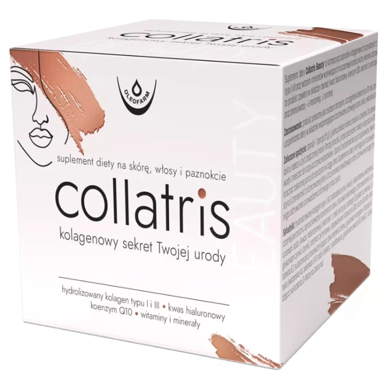 Collatris beauty (Hydrolizowany kolagen typu I i III, kwas hialuronowy, koenzym Q10,witaminy, minerały) porzeczkowo-cytrynowy 15