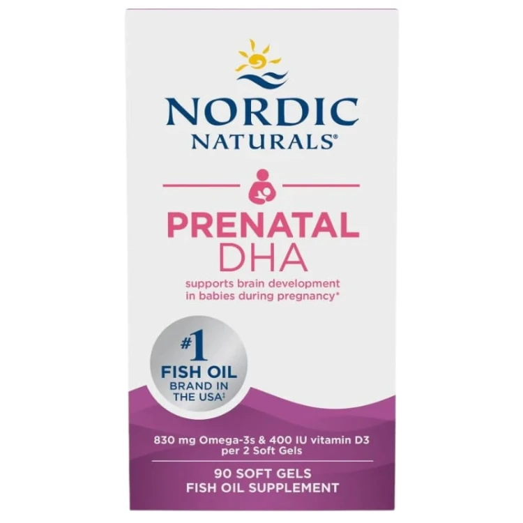 Nordic Naturals Prenatal DHA 830mg smak naturalny 90 kaps.