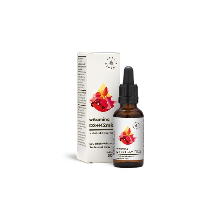 Witamina D3 (2000IU) + K2 MK7 + ekstrakt z kurkumy 30ml