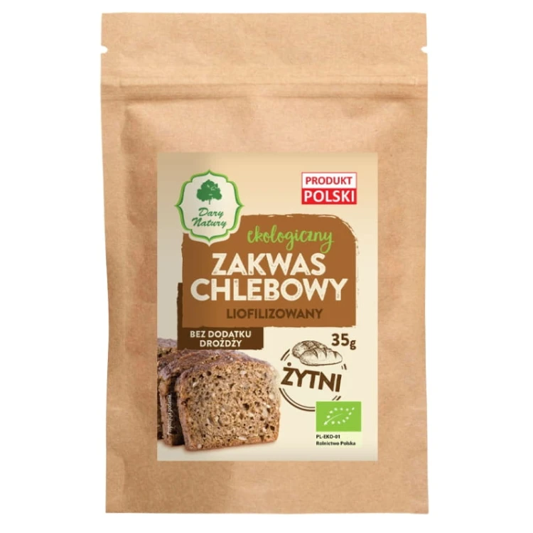 Zakwas chlebowy żytni liofilizowany bez dodatku drożdży EKO 35g