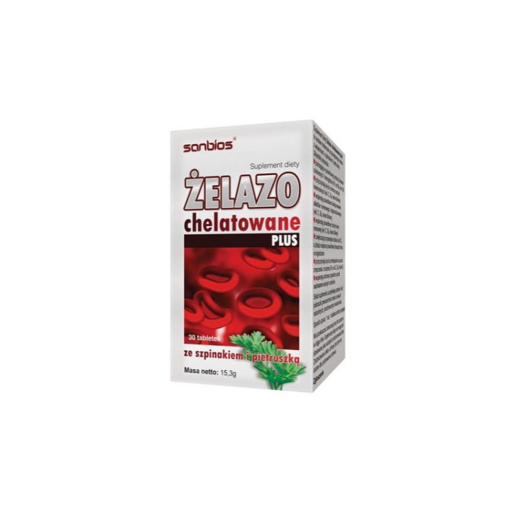 Żelazo chelatowane PLUS 30 kaps
